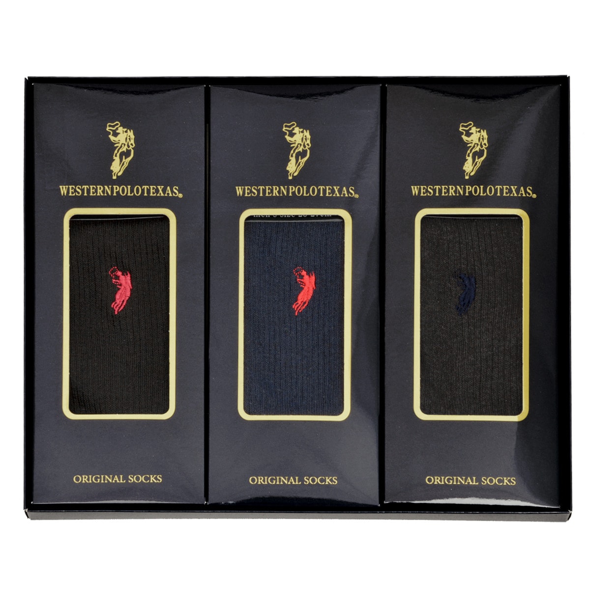 【5ケース】ウエスタン ポロ テキサス メンズ カラーアソート メンズソックス3足セット プレゼント 紳士靴下 pgc530 5928g