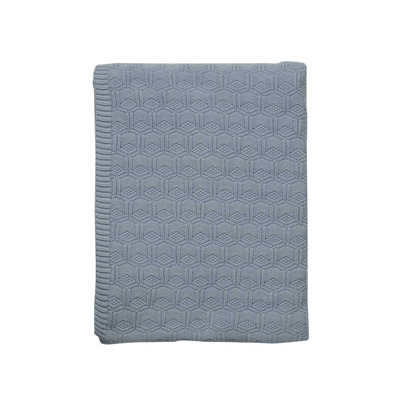 ソダール　肩掛け 130x170 Deco knit Linen bluel リネンブルー　727296