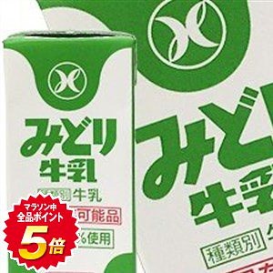 九州乳業 LL みどり牛乳 200ml紙パック96本[24本4箱][賞...のサムネイル