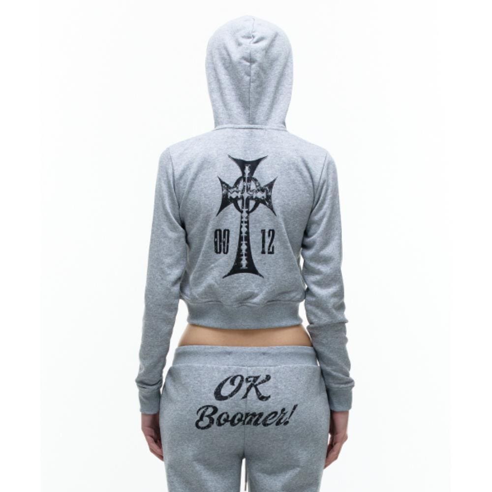 OPUS0012 Op 07 CITY GIRL HOODZIP MGREY OP5B2R1220MGY