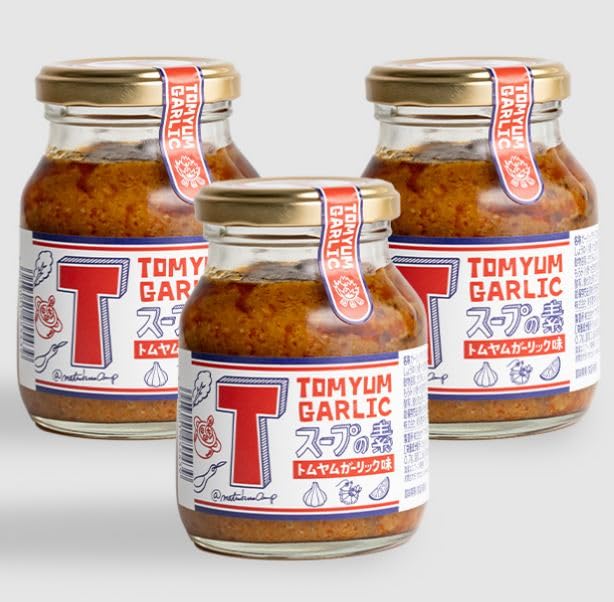 3本セット【公式／Tスープの素（トムヤムガーリック味）190g×3】トムヤムクン キャンプ飯 福地ホワイト六片 アウトドアオペラ トムヤム万能調味料 青森県産 トムヤムスープ アウトドアスパイス 炒
