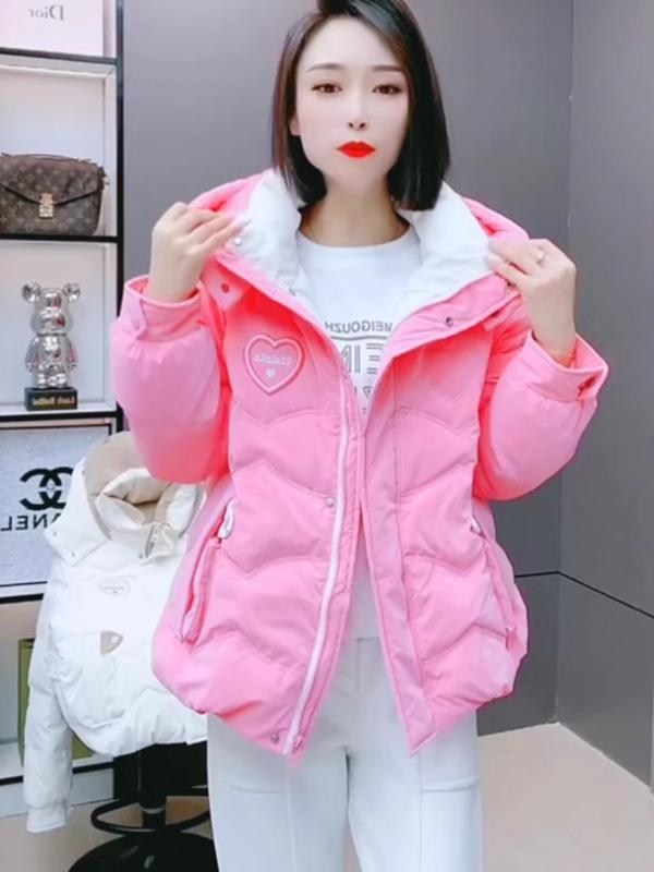 秋服 レディース ファッション オシャレ カワイイ シンプル 大人カワイイ 大きいサイズ ダウン ジャケット 冬 スタイル コットン フード付き 暖かい コットン ジャケット