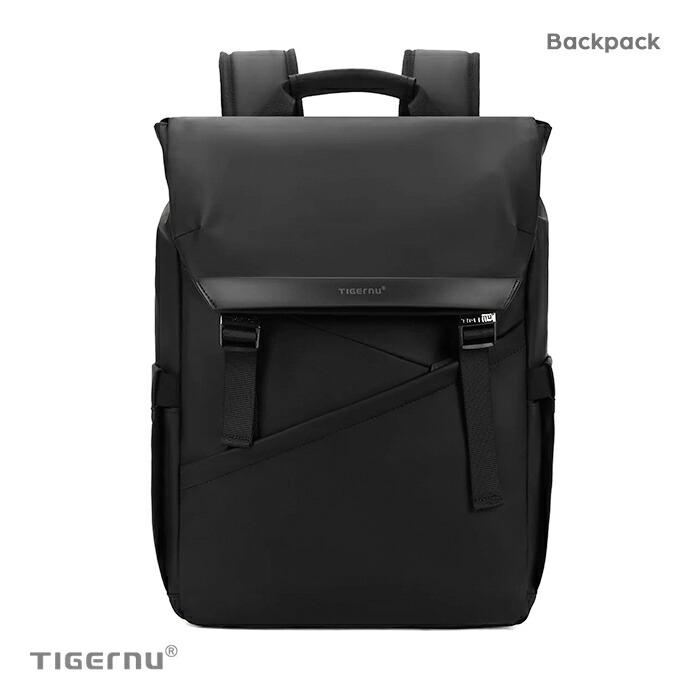 【限定ギフト】Tigernu ビジネスリュック 縦持ち 2way 大容量 バックパック パソコンリュックバッグ 大学生 通学カバン 多機能 15.6インチ PCポケット 撥水 メンズ