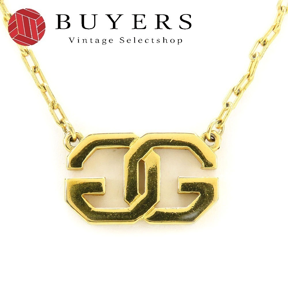 中古 ネックレス メタル ゴールド ロゴ アクセアリー メッキ レディース 女性