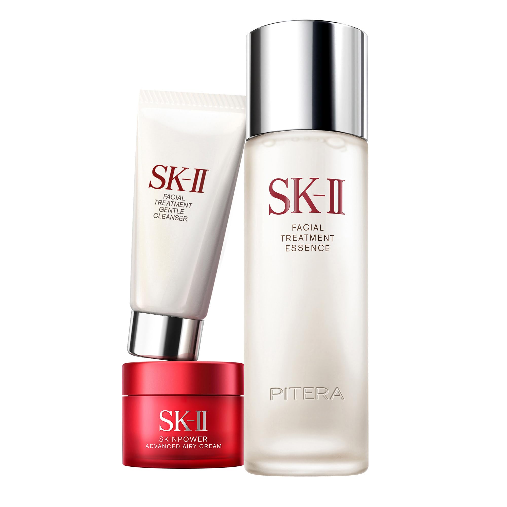 SK-II ピテラ ユースエッセンシャル セット 化粧水75mL 洗顔料20g 美容クリーム15g トライアルセット ギフトボックス ナイアシンアミド ホワイトヤナギエキス 正規品 12,484円