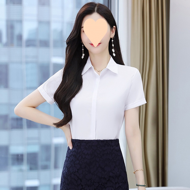 【1つ買うと10つ無料】女性用のシャツ2025年の新年と夏の服スタイルの作業服フォーマルシャツ作業服ベースシャツ女性プロの服