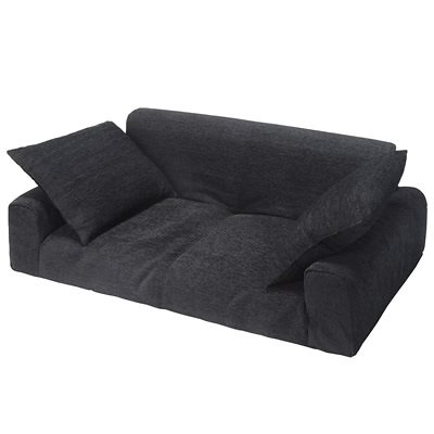 低反発2人掛けローソファー ルシオ 71500013-BK ブラック マストバイ