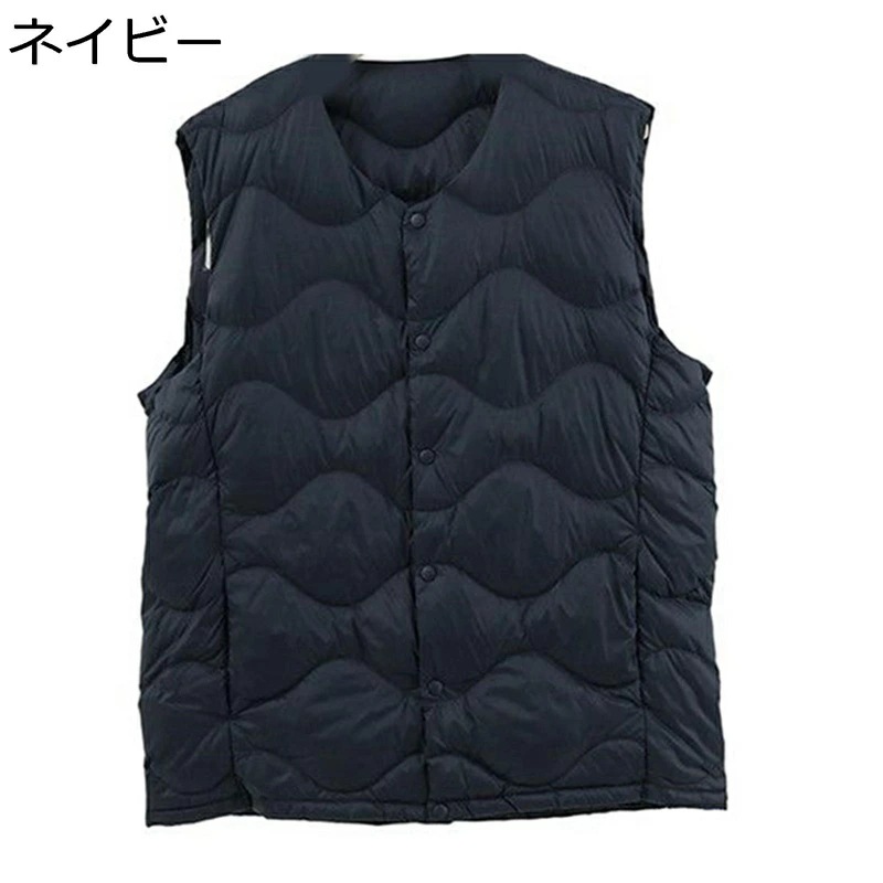 ダウンベスト メンズ インナーベスト ビジネスベスト 軽量 ビッグサイズ 秋冬ベスト 大きい 秋冬 無地 薄手 保温性 暖かい 防寒 通勤 カジュアル 日常 旅行