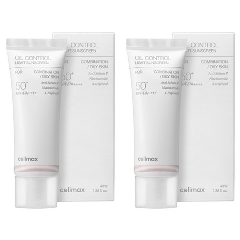 オイルコントロールライトサンクリームSPF50+ PA++++ 40ml 2個 皮脂調整 軽量タイプ