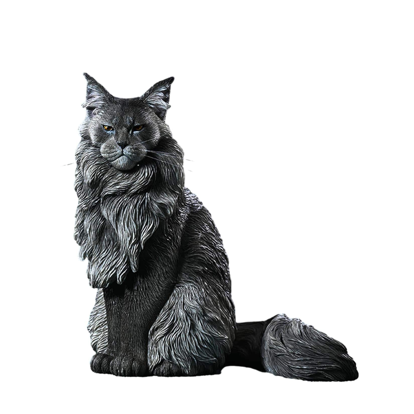 JXK 1/6 サイズ メインクーン 可愛い ネコ 動物 リアル フィギュア 樹脂 プラモデル 模型 12cm級 ネコ好き 置物