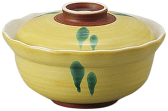 5個セット 蓋向 黄交趾グリーン流小蓋向 [12 x 7.2cm] 【料亭 旅館 和食器 飲食店 業務用 器 食器】