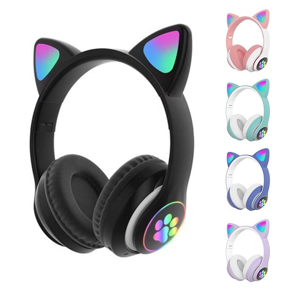 Qoo10] 猫耳 ヘッドホン マイク付き 有線 無線