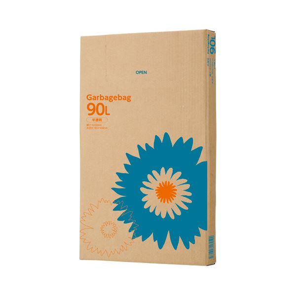 TANOSEE ゴミ袋 半透明 90L 110枚BOX (×10セット)