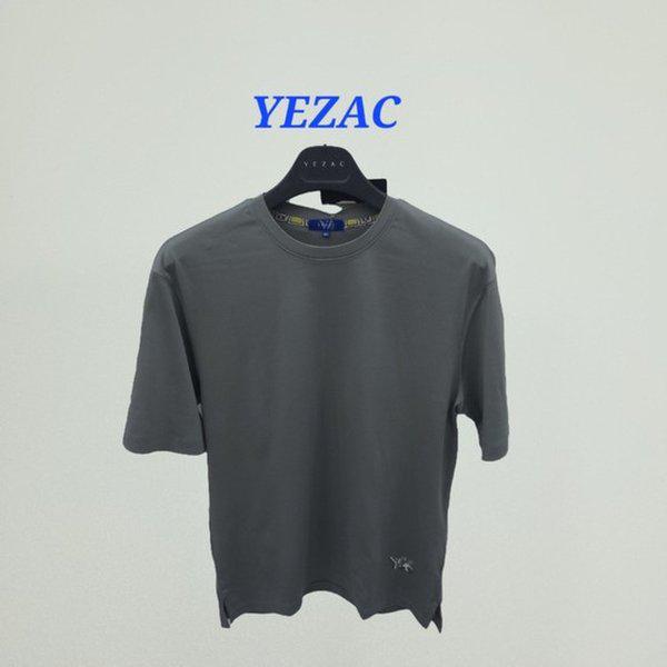 すっきりとしたラウンドカジュアル半袖Tシャツ 綿100% グレー YJEMTS457GY_SC