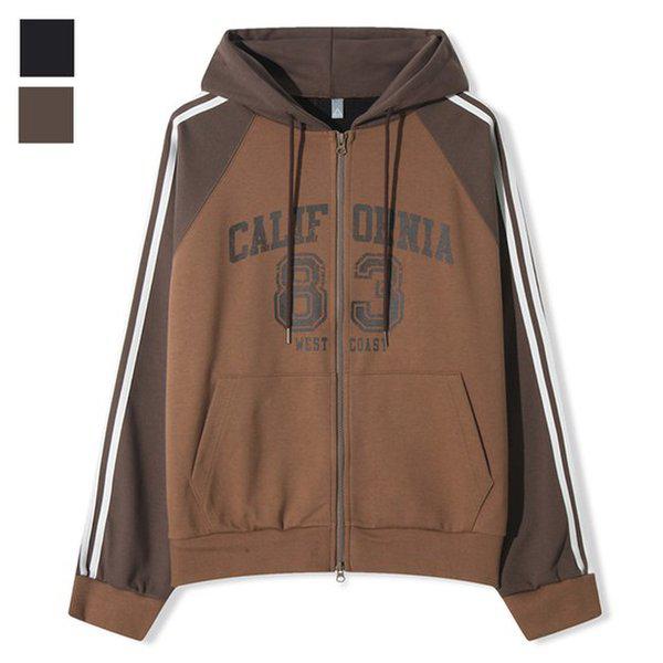 メンズキャリー83双方向トラックフード付きジップアップAC-JUA-Q086-ブラウン