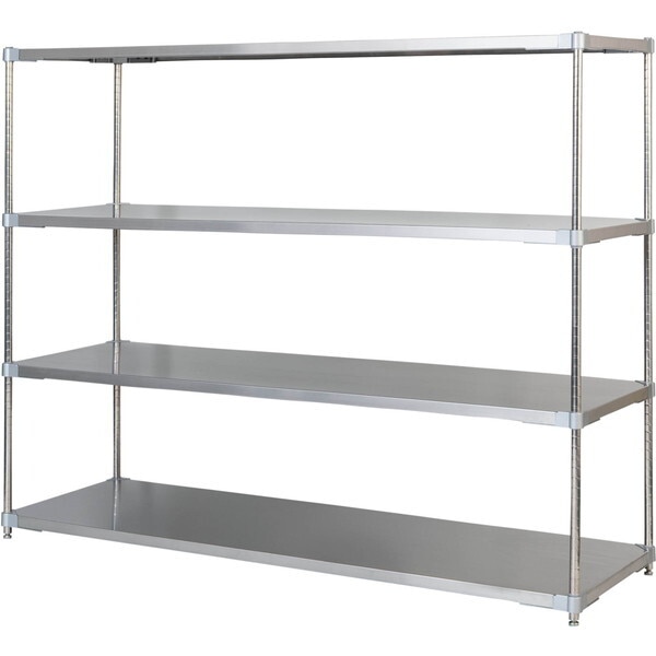 アイ・エル・シー GSS4-60150 燕三条製 PROFACE SUS304ステンレスソリッドシェルフ4段 600×1500×1500 SUS304ステンレスポール メーカー直送