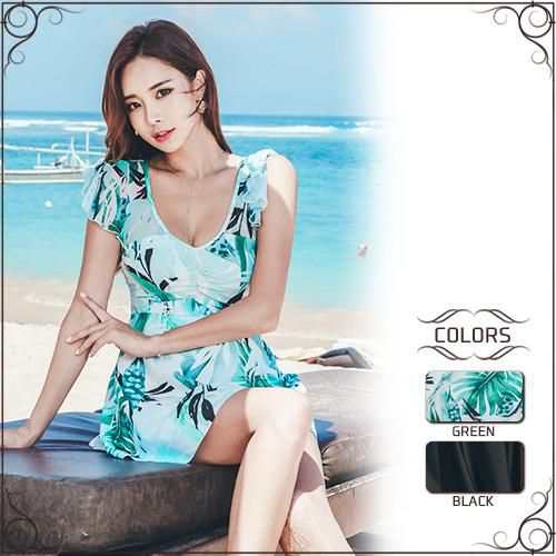 【グラシア】 水着 ワンピース レディース ビーチウェア スイムウェア 流行 海 プール レモンパッド チュール パッド クチュールライク リボン しっかり 華やか 繊細 大人 グリーン ブラック ワ