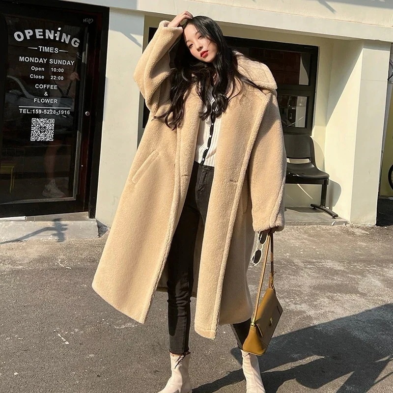 冬 新作 ロングコート ロング丈コート 可愛い 暖かい 厚手 アウター 裏起毛 コート トップス ジャケット レディース 皮毛一体 カジュアルウエア 福袋30%までに制限