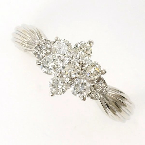 PT900 プラチナ リング 指輪 8.5号 ダイヤ 0.50 総重量約4.8g ジュエリー 中古