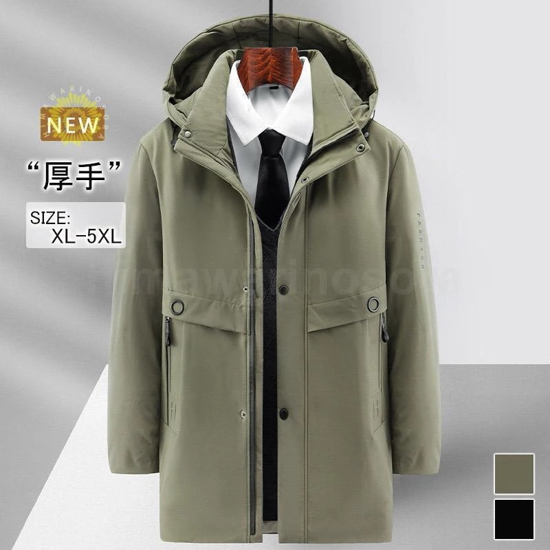 新作 メンズ コート 冬服 アウター ダウンコート ロングコート フード付き 秋冬 防風 厚手 防寒着 冬物 ファッション 秋 冬