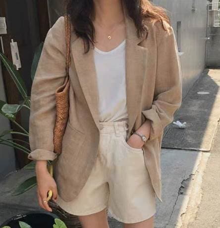 レディース コート アウター 上着 ガウン ミドル丈 長袖 襟付き ポケット リネン 大人可愛い