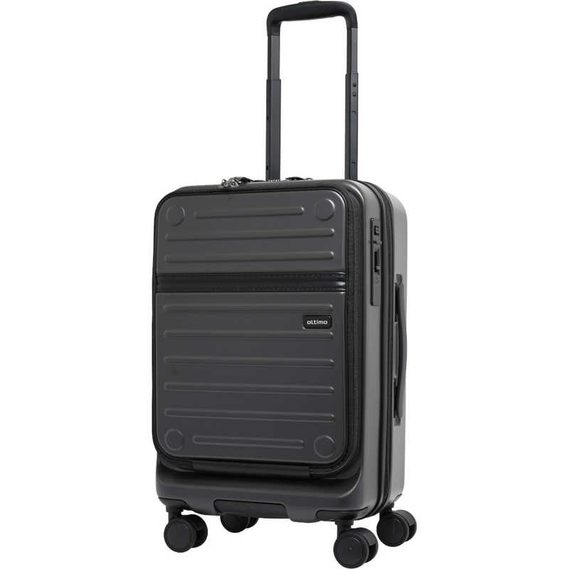オルティモ　スーツケース フロントオープン ハーフオープン ファスナータイプ 旅行日数目安： 2～3泊 約37L ストッパー付き インクブラック　OT-0857-50N-IBK