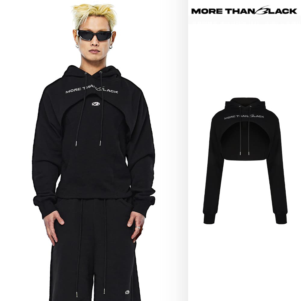 [MORE THAN BLACK] BIZ CROP HOOD