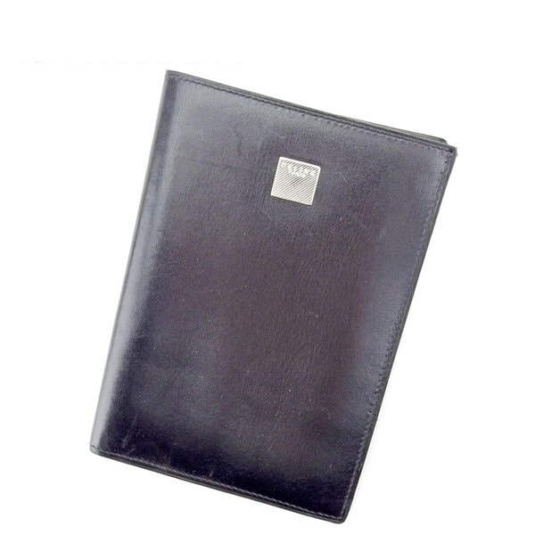 パスポートケース ロゴプレート ブラック シルバー レディース 中古