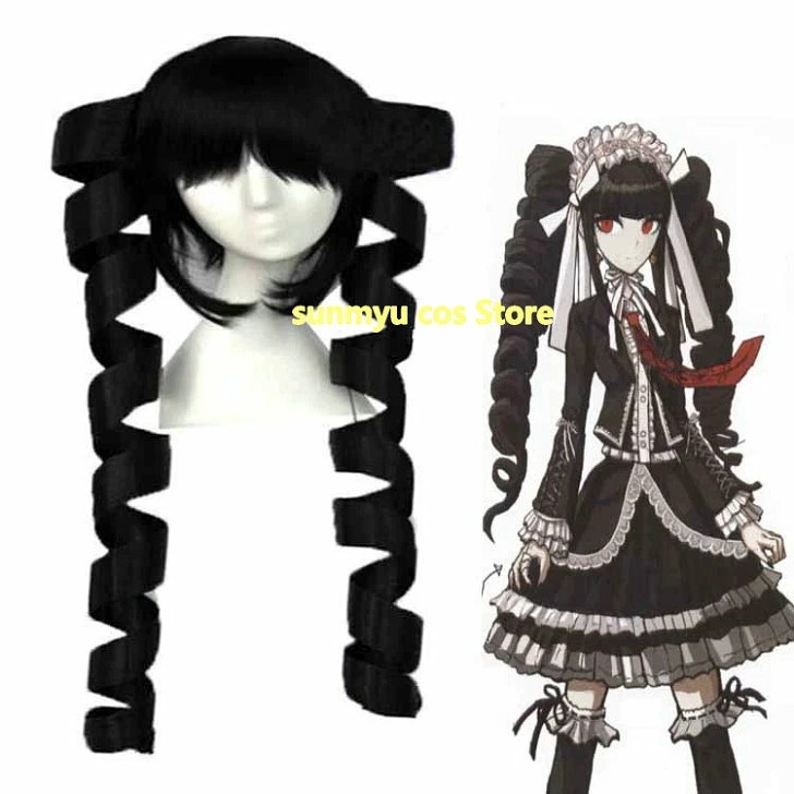 ダンガンロンパ 希望の学園と絶望の高校生 安広多恵子 コスプレ道具 ウィッグ　螺旋巻きかつらかつら