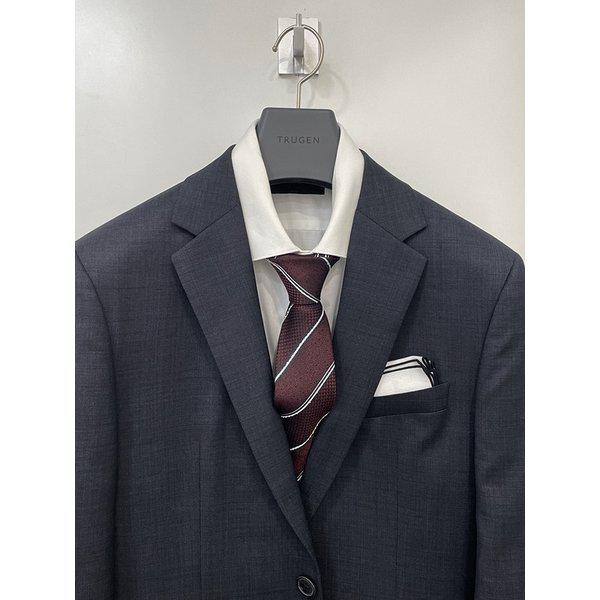 面接用礼服 婚主 スーツ / 男性 基本フィット ウール混紡 ネイビー スーツ セット