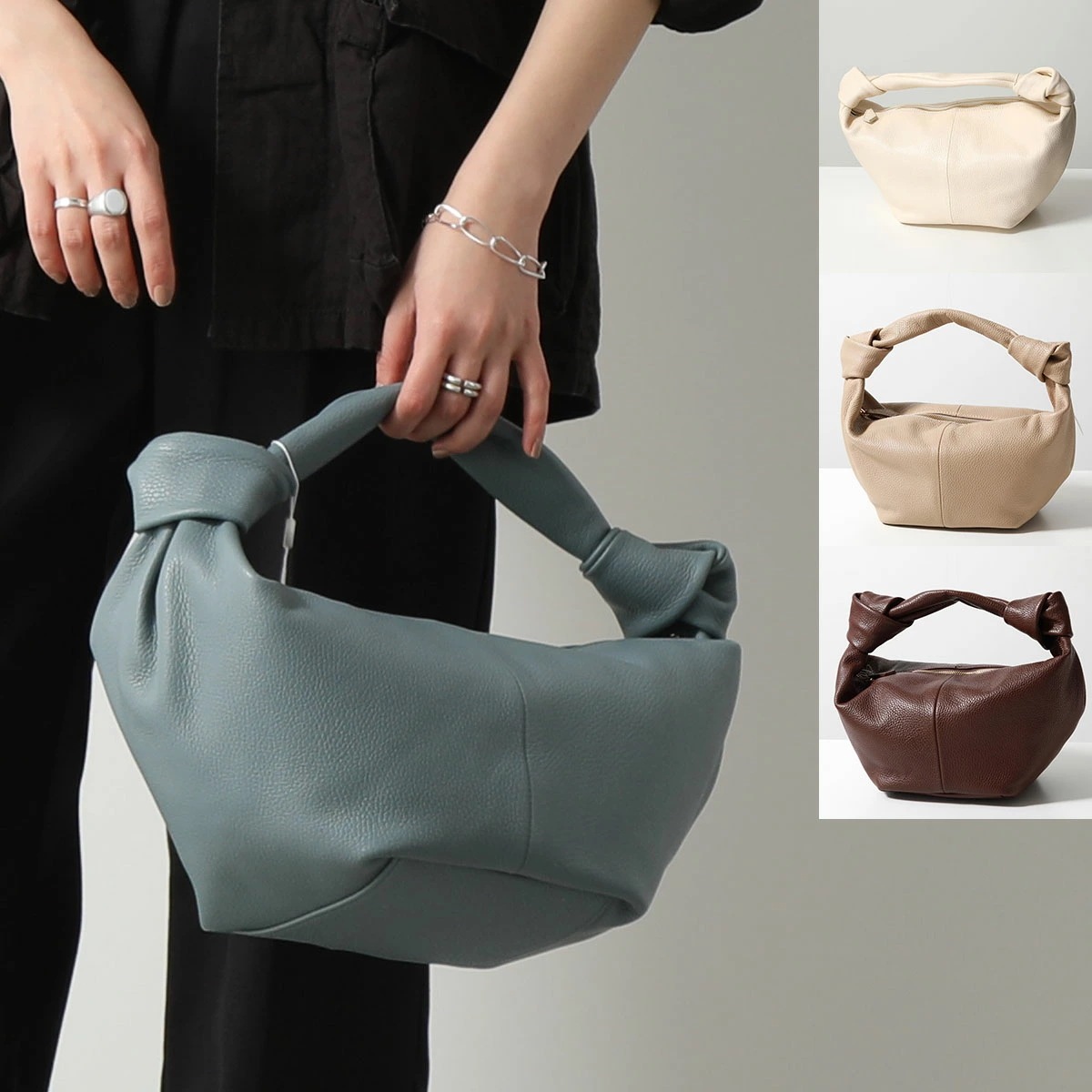 【カラー限定特価】AULENTTI オウレンティ ハンドバック FB 6007 DO レディース レザー トートバッグ 鞄 D88/SLATE-BLUE