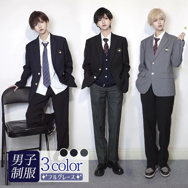 男の子スーツ 入学式スーツ 卒業式 dk 学生服 無地 コート 上下セット 男子高生制服 フォーマル スーツジャケット カッコイイ 発表会 制服 長袖 コスプレ衣装 大きいサイズあり 3L 4L