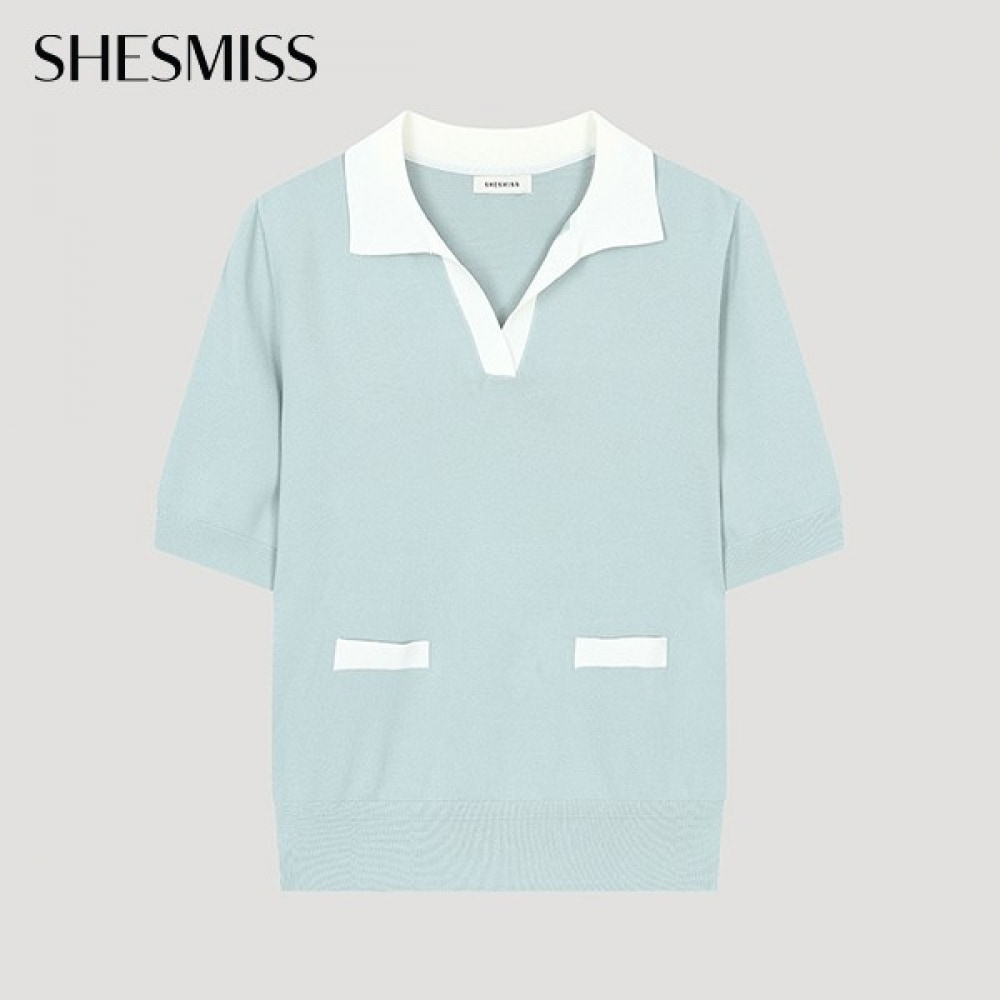 (シールズミス) カラーオープンカラーニット_sskpoo21100_ll