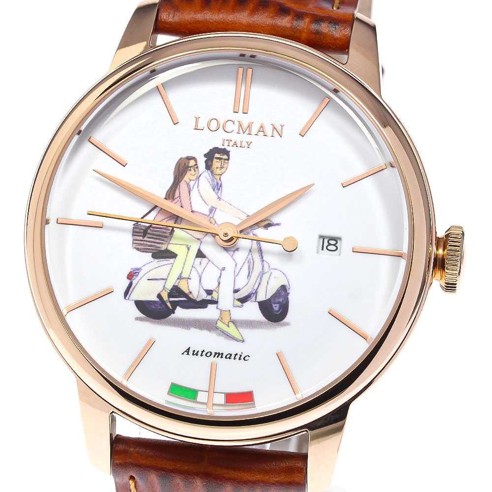 ロックマン LOCMAN 255-AISI 316 遠山晃司 ロマンティコ La Dolce Vita Italiana 自動巻き メンズ 未使用品 保証書付き_756607【中古】