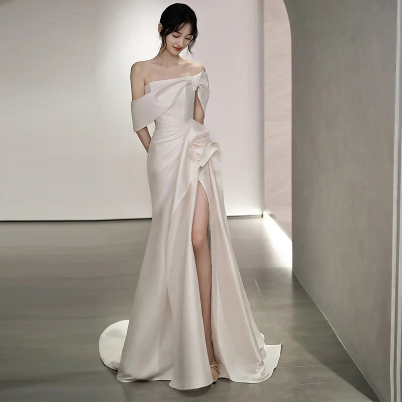 ワンピースドレス2024作テーマドレスパーティーシンプル花嫁ロングドレス着痩せドレスお呼ばれドレスフォーマルドレス同窓会ドレス同窓会ワンピースお呼ばれドパーティードレス結