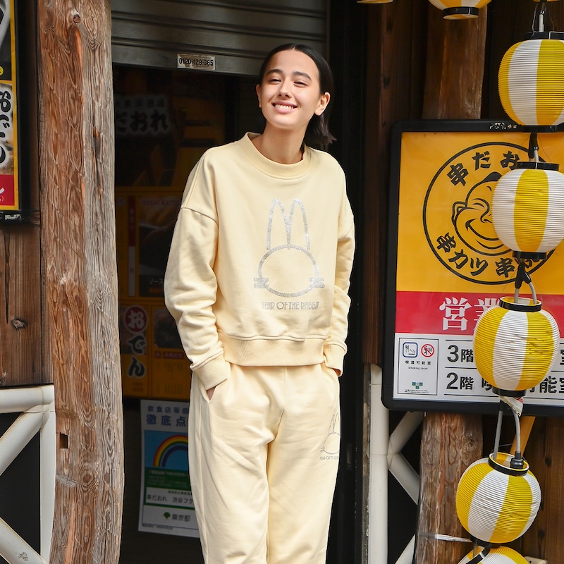 SALE レディース ラビット ラインストーン スウェット トレーナー