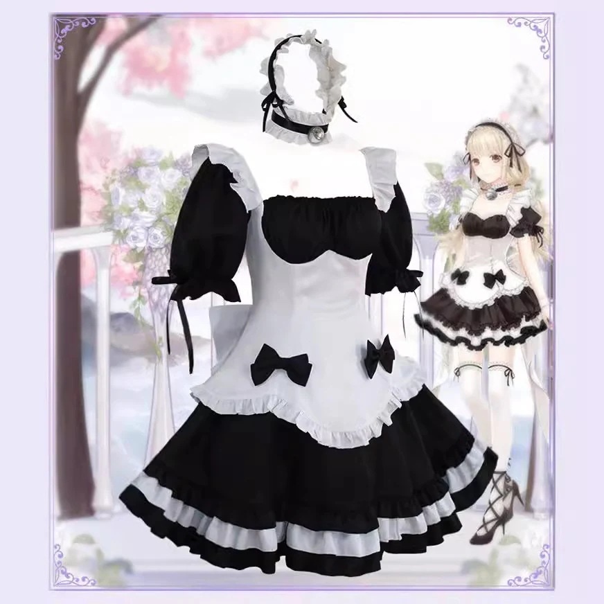 コスプレ奇跡ぽかぽか世界を旅する白黒チョコレートメイド服lolita姫かわいいセット