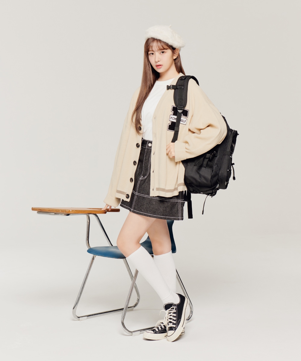 [FCMM] [アイブレイPICK]フィールド ギャラリー ニット カーディガン( FACCGL01IV)