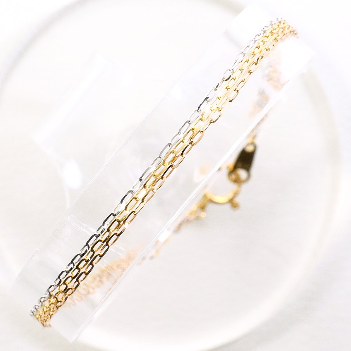 K18 18金 YG イエローゴールド ブレスレット 総重量約1.2g 約18cm 中古