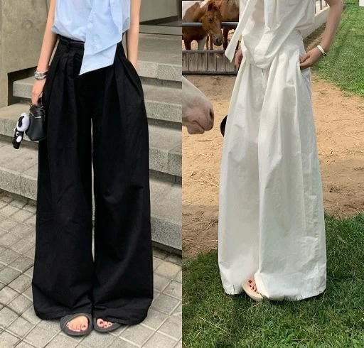 全2色 ワイド バギーパンツ 切り替え 体型カバー 着痩せ カジュアル大きいサイズ レディース 秋冬 下着 ボトムス ストレート スキニー ショーツ pants