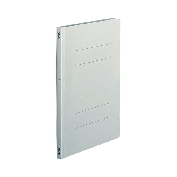 (まとめ) TANOSEE フラットファイル（スタンダードカラー） A4タテ 150枚収容 背幅18mm グレー 1パック（10冊） 〔×30セット〕