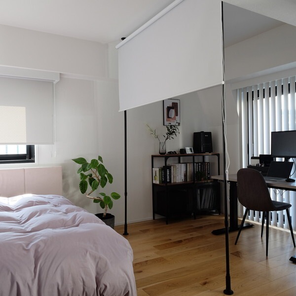 TOSO Naivis ロールスクリーン間仕切りセット ブラック ロールスクリーン付 メーカー直送