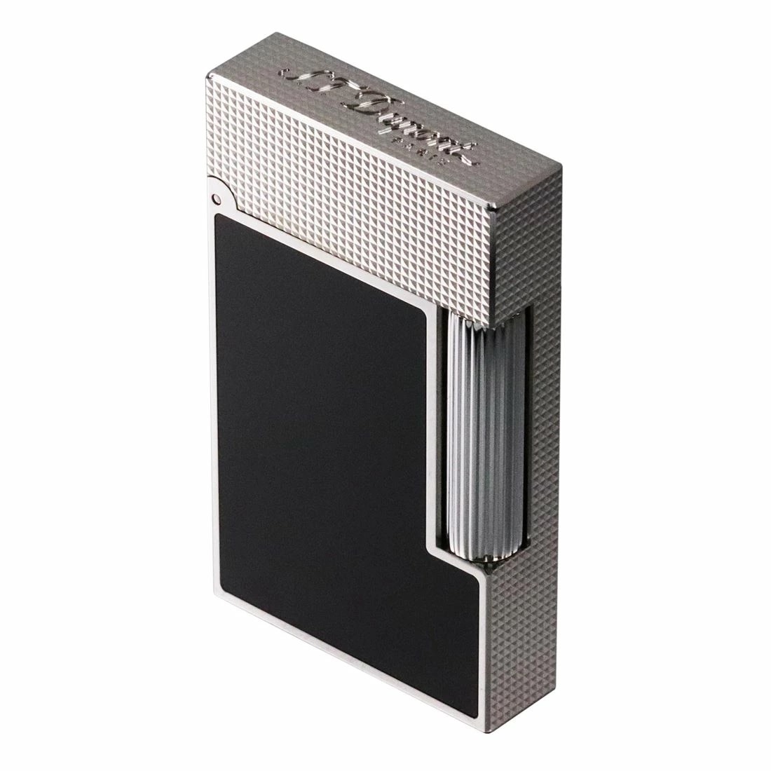 S.T.Dupont C16602 LIGNE2 SERIES エス・テー・デュポン ガスライター ライン2 クリング マイクロダイヤモンドヘッド マットブラック×パラディウム/取寄品