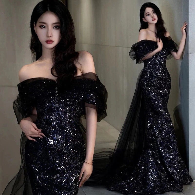 2024 秋 パーティードレス 韓国ファッション 高級感 ウェディングドレス 花嫁ロングドレス 結婚式ワンピース 気質 結婚式 演奏会 卒業式 成人式 ドレス 同窓会 発表会 二次会