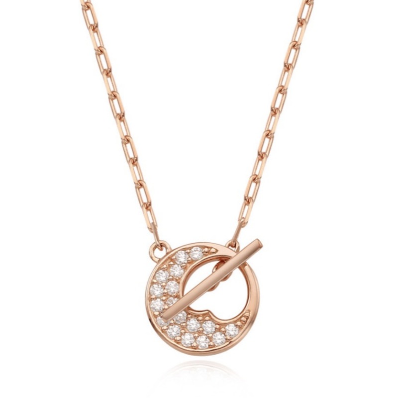 COTTINY / Love Moon T-Bar Open-Type Necklace / ラブムーン Tバー オープン型ネックレス