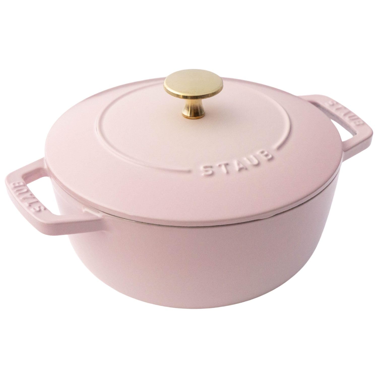 staub ストウブ 「 ワナベ ソルベローズ M 18cm 」 ピンク 両手 鋳物 ホーロー 鍋 炊飯 2合 IH対応 【日本正規販売品】 Wa-NABE Sorbet Rose Z1032-761