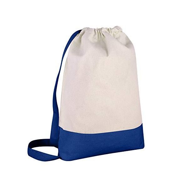 Pack of 12 - Durable Canvas Backpack Bags Two Tone Canvas Sport Promotional Backpacks Bulk - Arts an