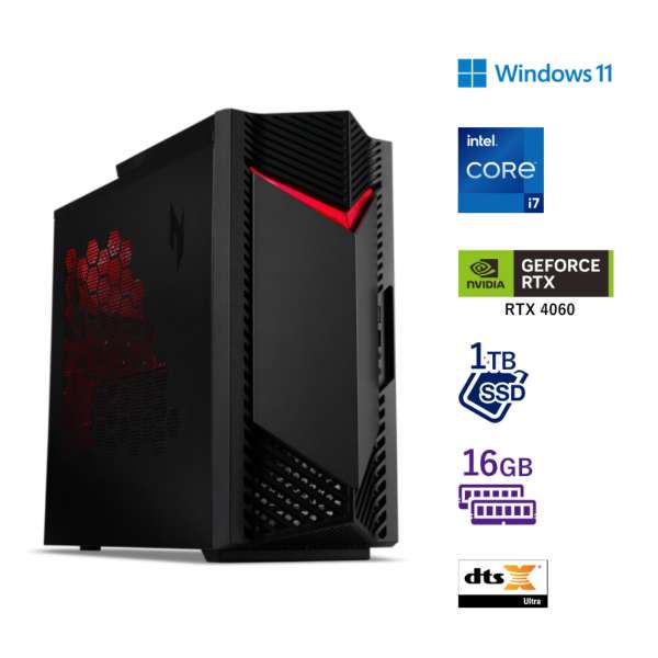 【展示品] ゲーミングデスクトップ Nitro 50(RTX 4060) N50-650-F76T/406