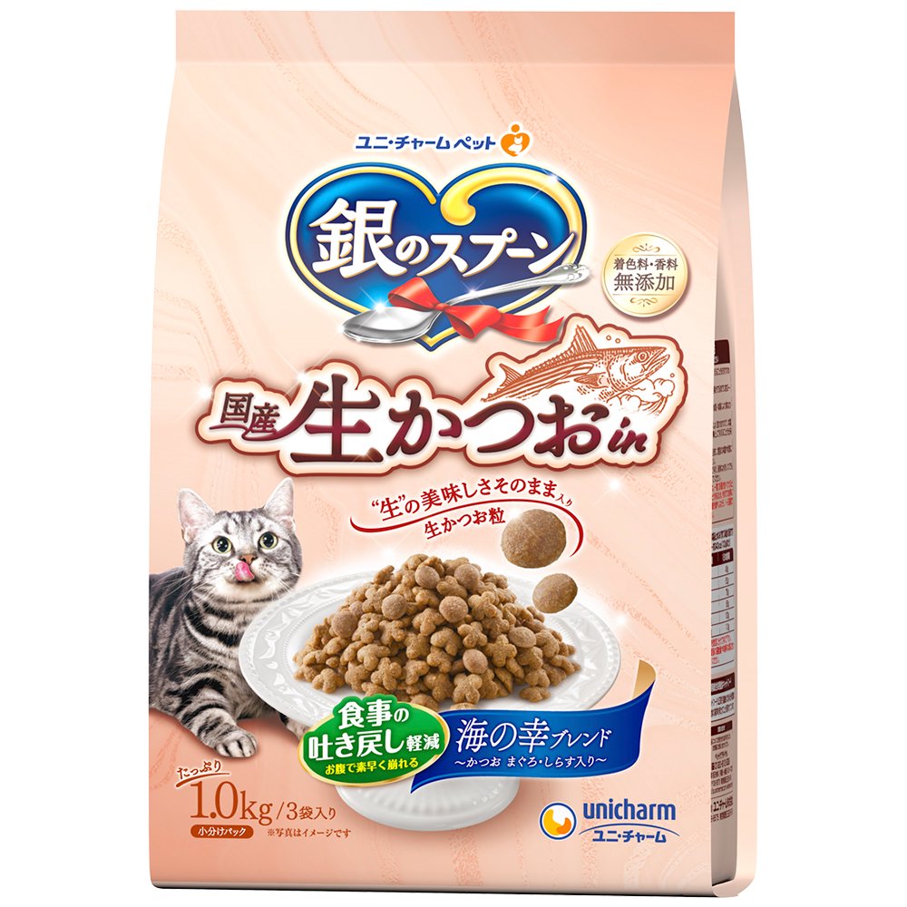 キャットフード　国産生かつおｉｎ　食事の吐き戻しフード　海の幸ブレンド　１ｋｇX８　ＣＲＣ35―15―88―20―00 7,511円