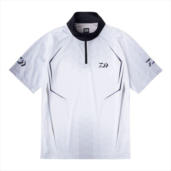ダイワ ウェア DE-7625 ショートスリーブハーフジップシャツ ホワイト M